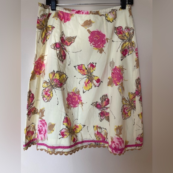 J. Jill Y2K Spring Butterfly Print Skirt Size Petite Small - Picture 3 of 8